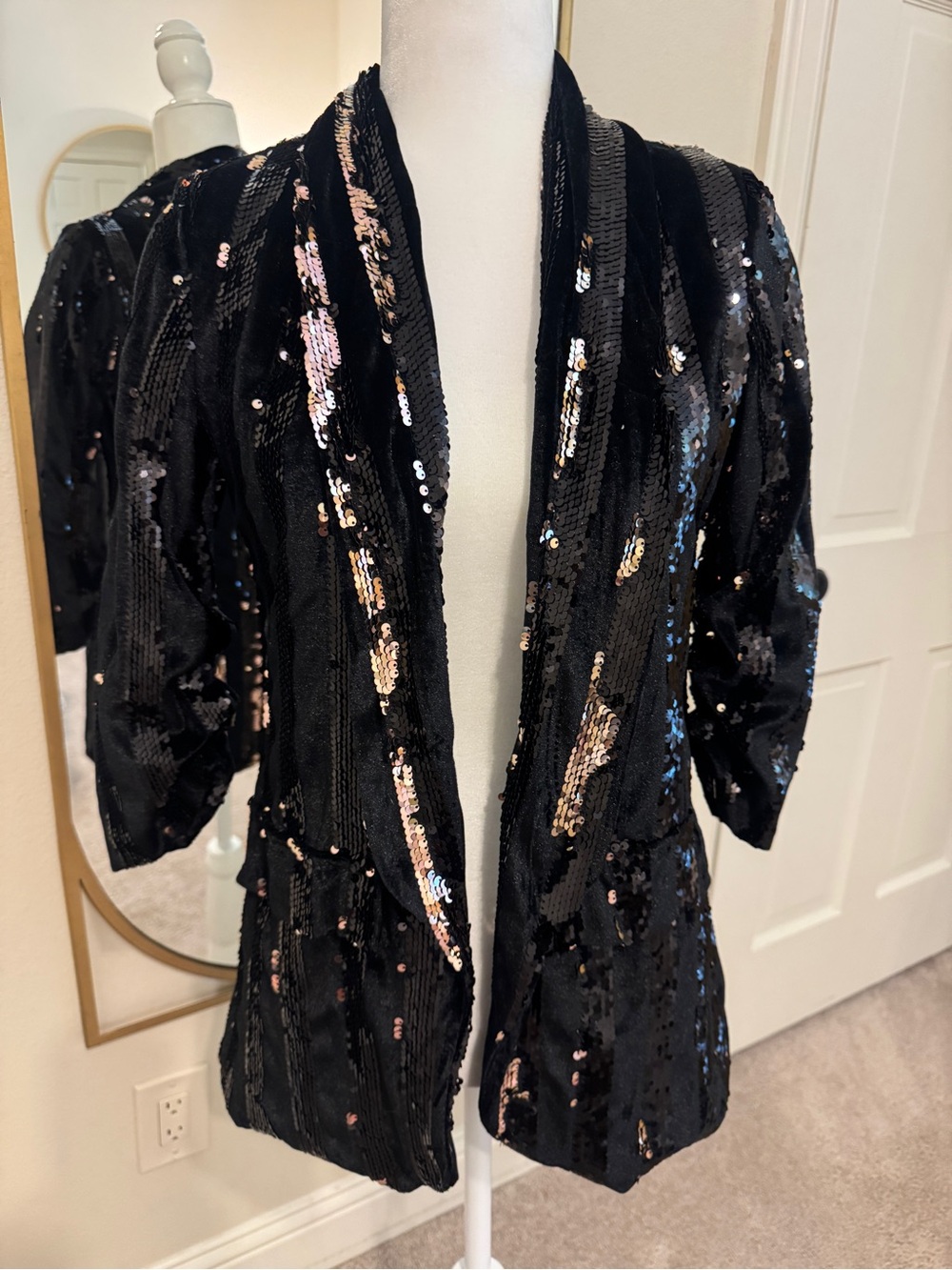 Black Sequin Blazer